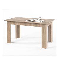 TEMPO KONDELA Jedálenský stôl, dub sonoma, 140x80 cm, GENERAL