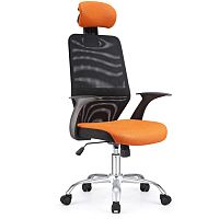 TEMPO KONDELA Kancelárska stolička, čierna/oranžová REYES