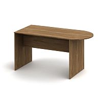 TEMPO KONDELA Kancelársky stôl s oblúkom, bardolino tmavé, TEMPO ASISTENT NEW 022