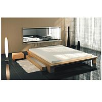 TEMPO KONDELA Manželská posteľ s matracom a roštom, buk, 160x200, KAPITOL 80220