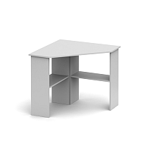 TEMPO KONDELA PC stôl, rohový, biela, RONY NEW