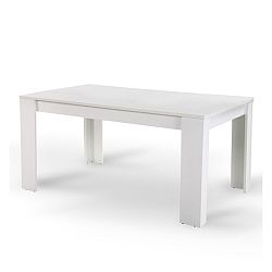TEMPO KONDELA Jedálenský stôl, biely, 160x90 cm, TOMY