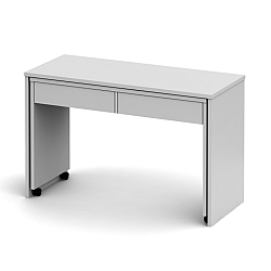 TEMPO KONDELA PC stôl rozkladací, biela/biela, VERSAL NEW